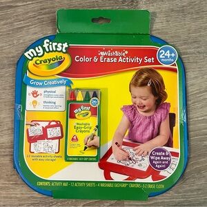 NIB Crayola My First Washable Color & Erase Activity Set Learning Toys 24+months